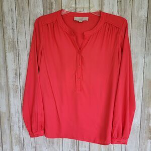 Loft Womens Long Sleeves  Pullover Shirt Sz Xs